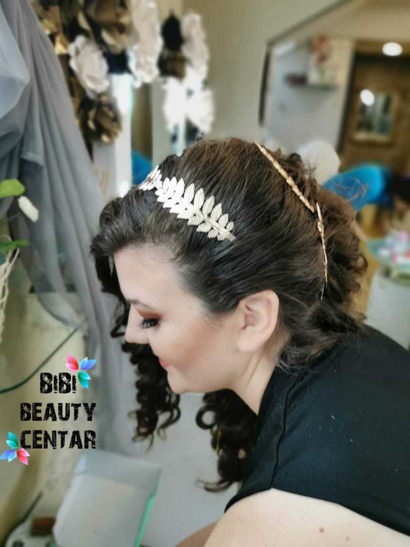 Bibi beauty centar #beograd Svečane i frizure za svadbu Svečana frizura - kosa srednje dužine