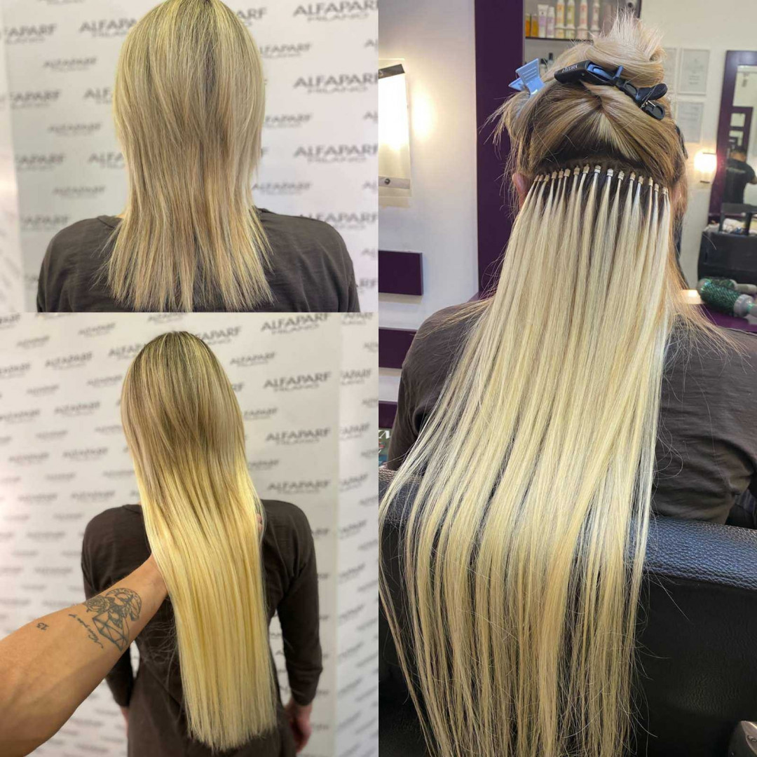 Alfaparf Studio Ada Mall #beograd Nadogradnja kose Nadogradnja kose keratinom / mikroring tehnikom - po pramenu