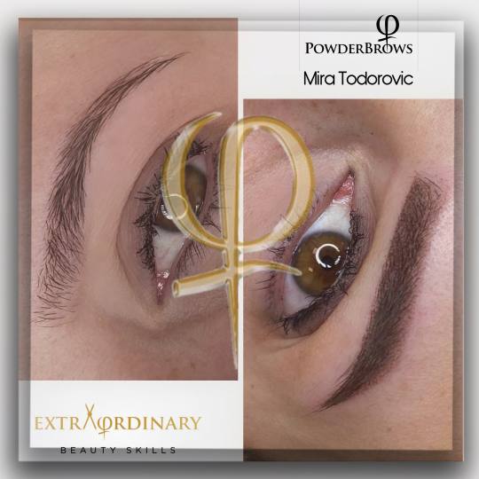 Diamonds & Pearls Beauty Studio #beograd Trajna šminka Phi Powder Ombre Brows + prva korekcija nako