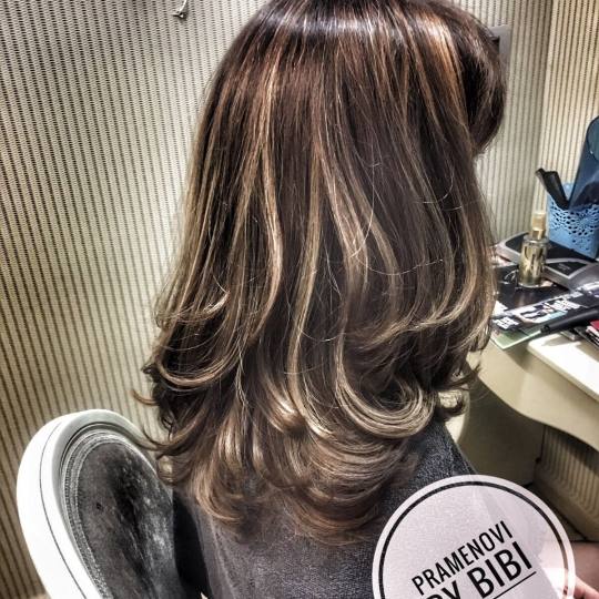 Bibi beauty centar #beograd Pramenovi Pramenovi na foliju u 1 / 2 boje / blanšem + preliv - kosa sr