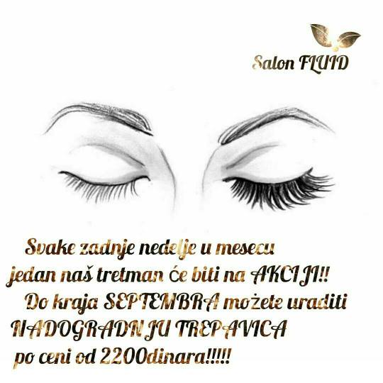 Fluid #beograd Nadogradnja trepavica,u periodu od 25.09.-30.09. po akcijskoj ceni 2200,00din