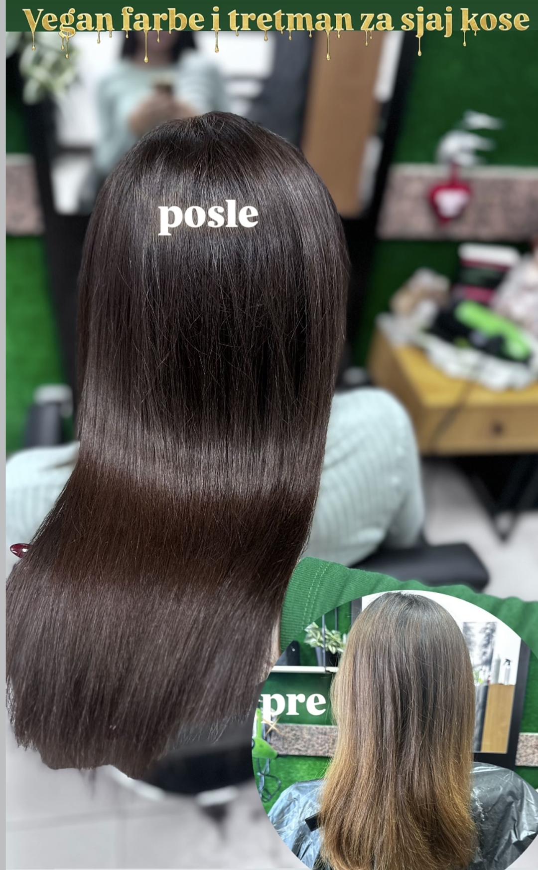 Farbanje cele dužine - ekstra duga kosa - Vegan Darija hair delux, Beograd Farbanje kose Frizerski saloni Farbanje kose, Beograd, Novi Beograd blokovi, Belville, Savski kej