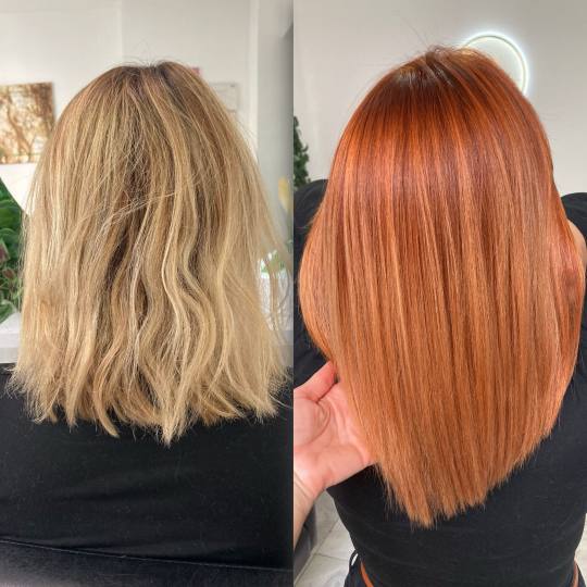 Atelje Glossy Hair #beograd Farbanje kose Farbanje cele dužine - kosa srednje dužine