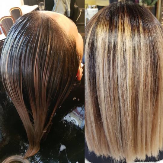 Baroque #beograd Ombre, sombre, balayage Balayage + preliv + feniranje - kratka kosa