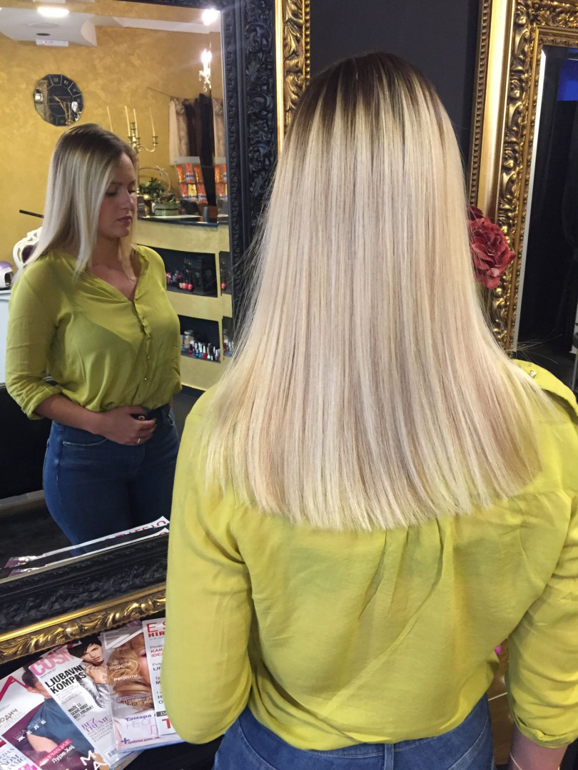 Balayage + preliv + feniranje - kratka kosa - Baroque, Beograd Ombre, sombre, balayage Frizerski saloni Ombre, sombre, balayage, Beograd, Vračar, Čubura, Crveni krst