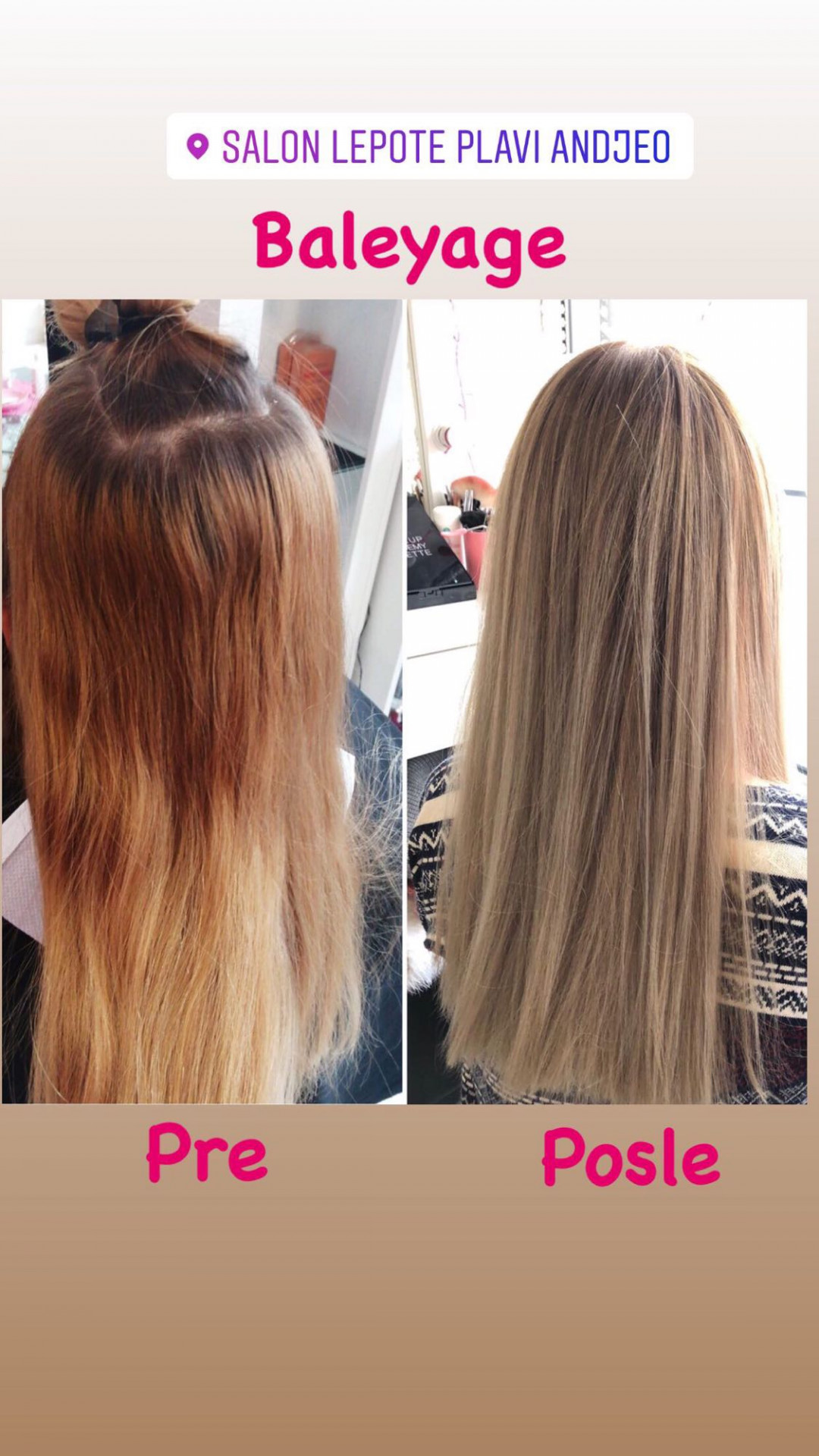 Ombre / Balayage duga kosa, preliv nije ukljicen u cenu feniranje gratis - Plavi Anđeo, Beograd Ombre, sombre, balayage Frizerski saloni Ombre, sombre, balayage, Beograd, Dušanovac, Šumice