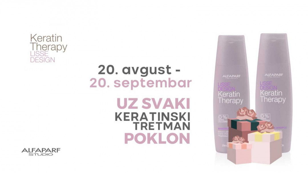 Alfaparf Studio Ada Mall #beograd Ispravljanje kose Ispravljanje kose keratinom + šampon + regenerator - kosa srednje dužine