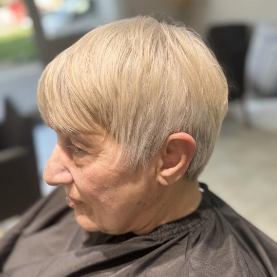 Atelier Kat #beograd Žensko šišanje Žensko šišanje + feniranje - kratka kosa