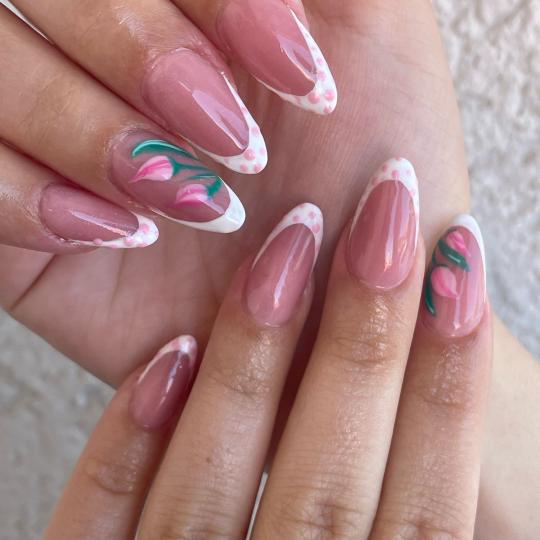 DK nails #arandjelovac Izlivanje noktiju Korekcija izlivanja noktiju gelom - M dužina