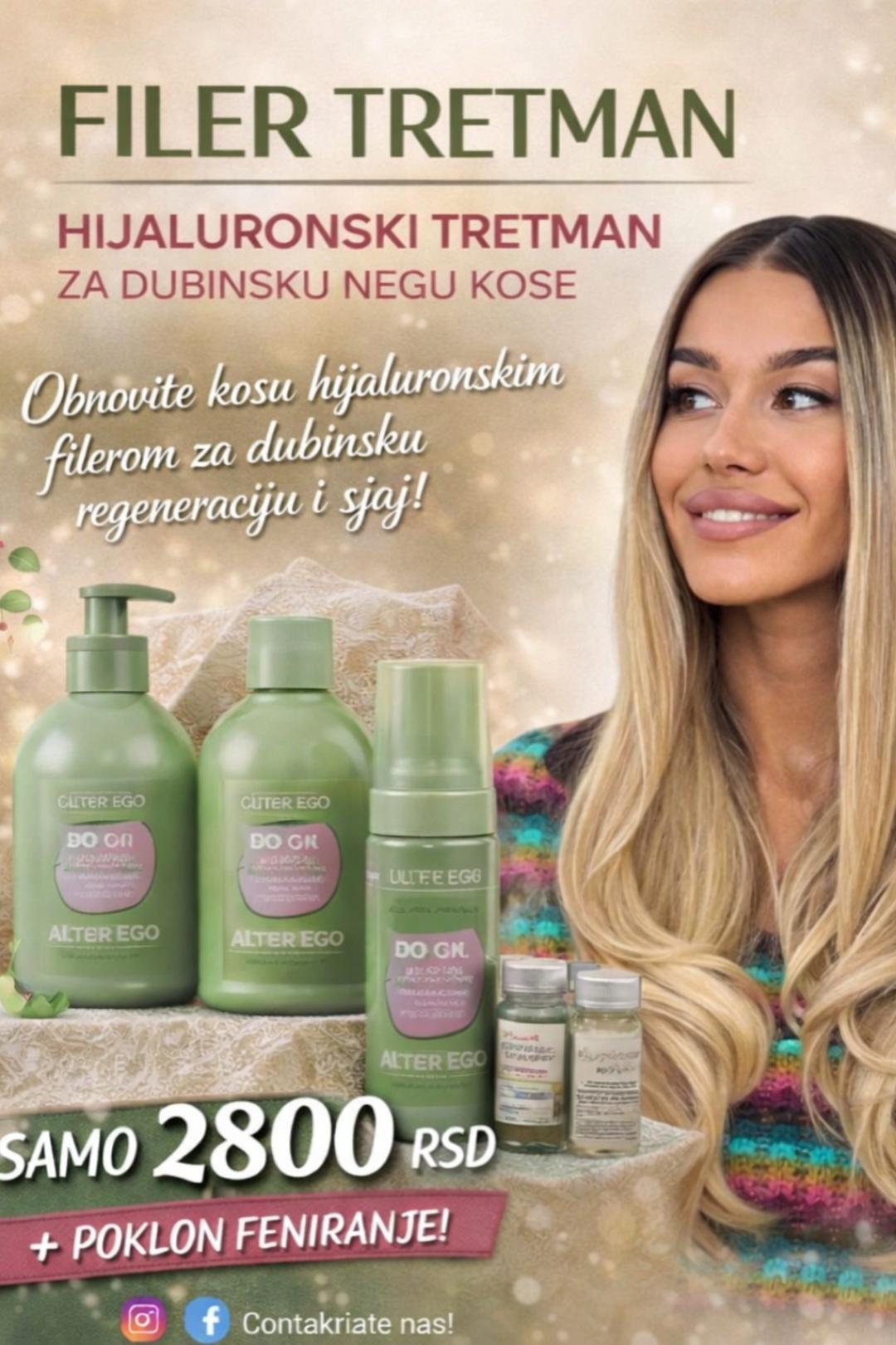 Filer tretman za kosu +gratis feniranje - Studio 153, Beograd Botox kose Frizerski saloni Botox kose, Beograd, Novi Beograd Arena