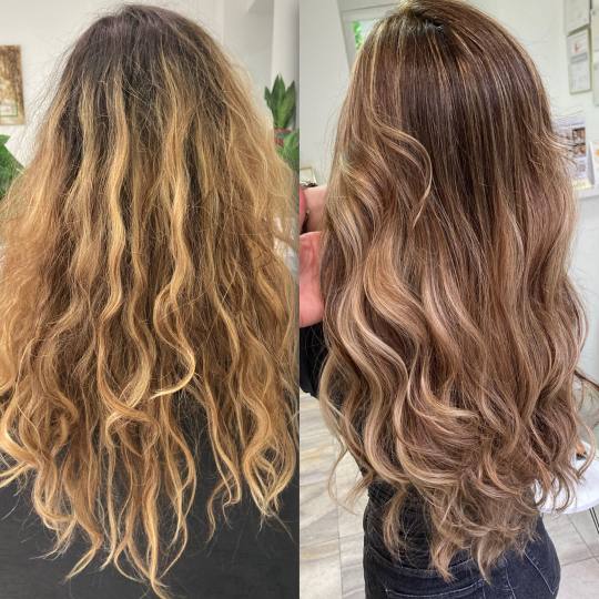 Atelje Glossy Hair #beograd Keratinski tretmani Pramenovi / balayage + Glossy tretman + feniranje - 