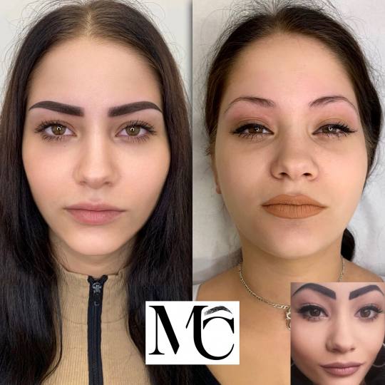Aurora Beauty Studio #beograd Trajna šminka Puder obrve Da, na sve tri fotografije je ista devojka 