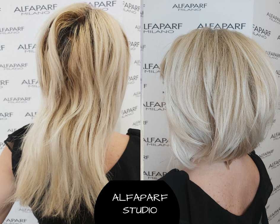 Farbanje cele dužine - kosa srednje dužine - Alfaparf Studio Ada Mall, Beograd Farbanje kose Frizerski saloni Farbanje kose, Beograd, Banovo brdo