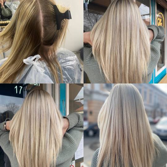 Salon 17 #beograd Pramenovi Pramenovi na foliju - duga kosa Pramenovi-feniranje