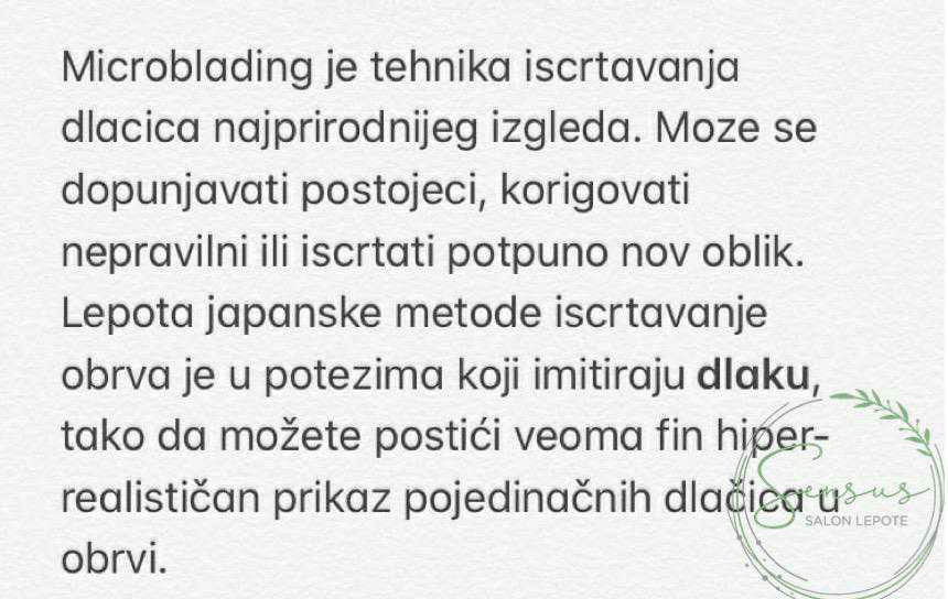 Sensus #beograd Trajna šminka Microblading obrva