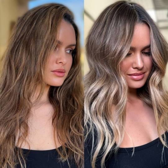 Esthetique Privé #beograd Ombre, sombre, balayage Balayage + Preliv +Feniranje + Šišanje +Black C