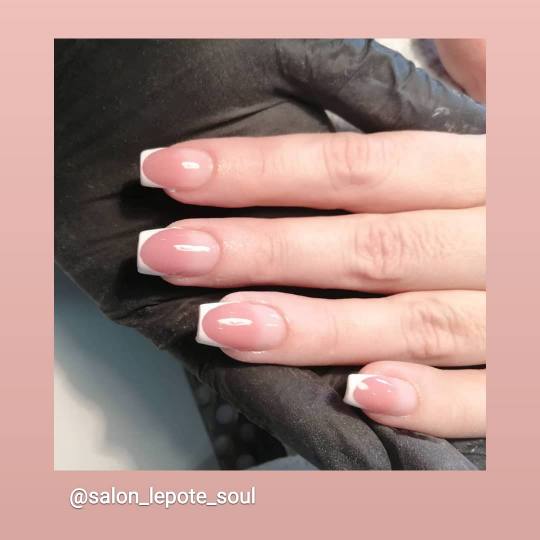 Salon Soul #beograd Izlivanje noktiju Francuski manikir Izlivanje noktiju gelom - kratki nokti