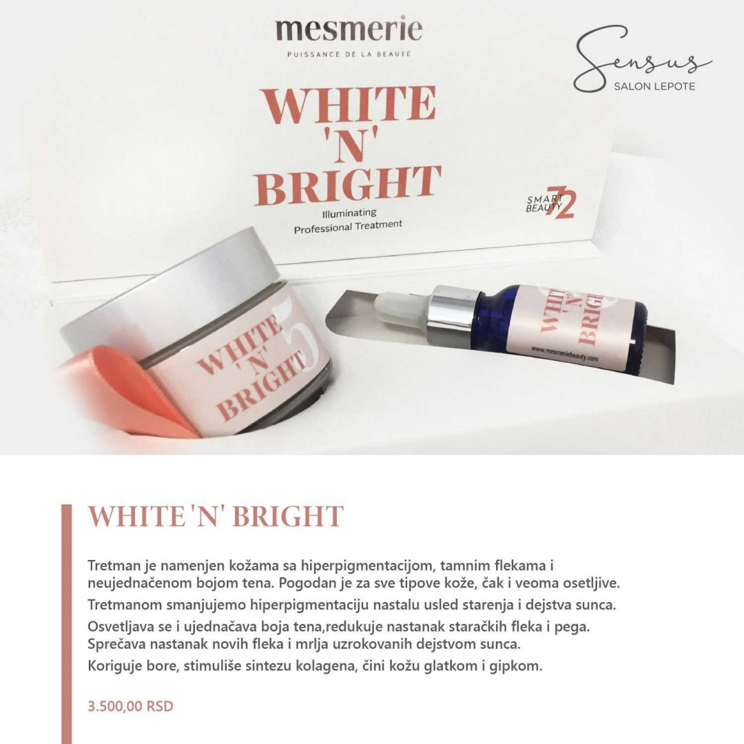 White n Bright tretman lica - Sensus, Beograd Tretman lica Lice Tretman lica, Beograd, Novi Beograd Stari Merkator
