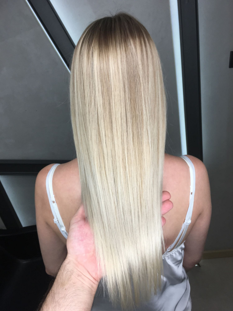 Grey 2 #beograd Ombre, sombre, balayage Balayage + preliv + feniranje + dodatak olaplex - duga kosa