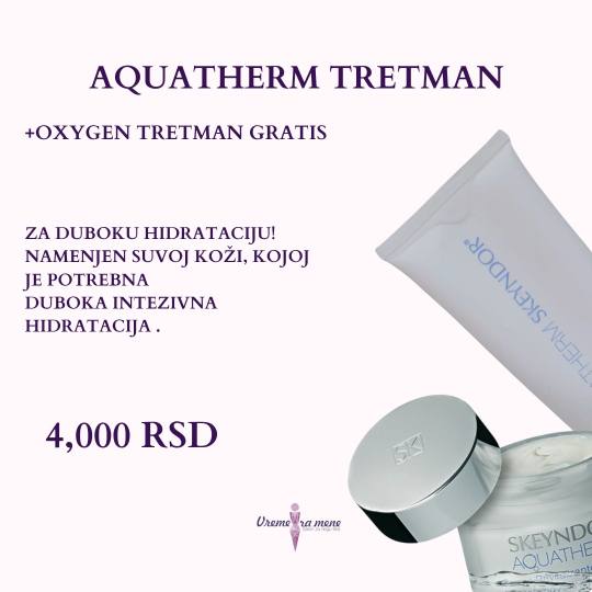 Vreme za mene #novisad Tretman lica Aquaterm tretman - duboka hidratacija lica + Oxygen tretman grat
