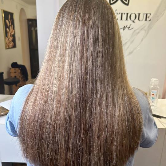 Esthetique Privé #beograd Pramenovi GOLDWELL Pramenovi + preliv + feniranje - duga kosa