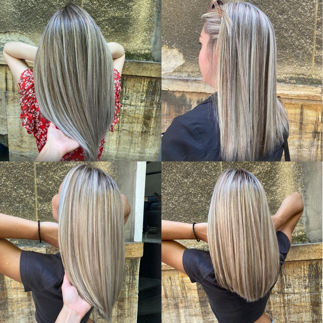 Atelje Glossy Hair #beograd Keratinski tretmani Pramenovi / balayage + Glossy tretman + feniranje - duga kosa