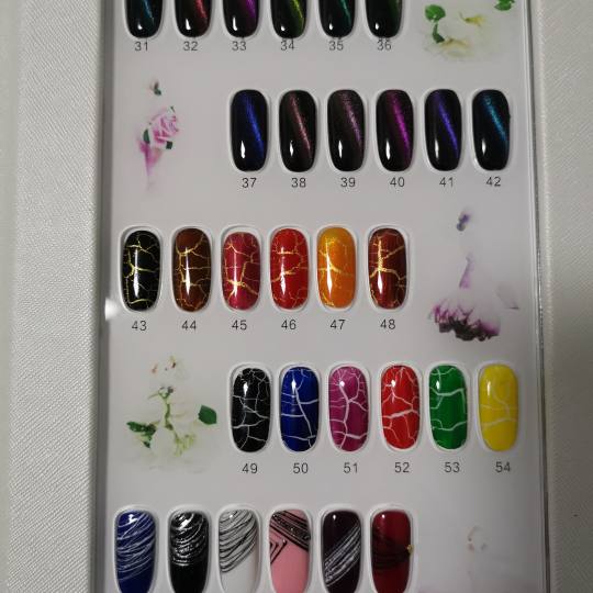 Nail Story #beograd Manikir kolor karta CatEye 9D ( mačije oko ) magnetni gel lak + crackling ( isp