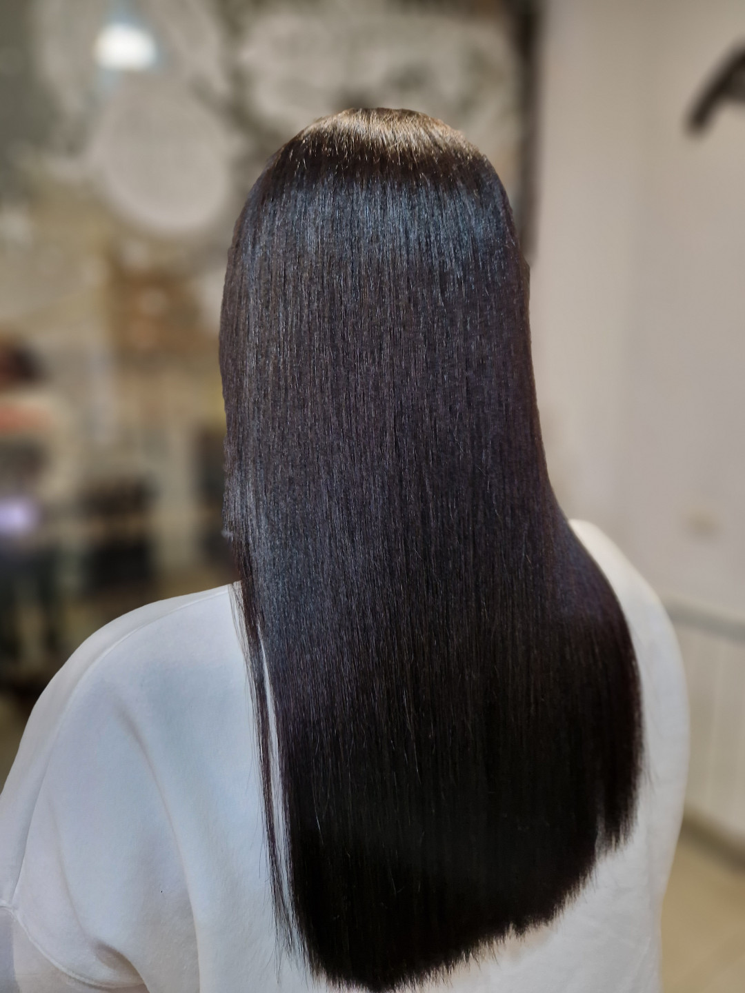 Butik Lepote #beograd Keratinski tretmani Keratinsko ispravljanje kose - duga gusta kosa do polovine leđa