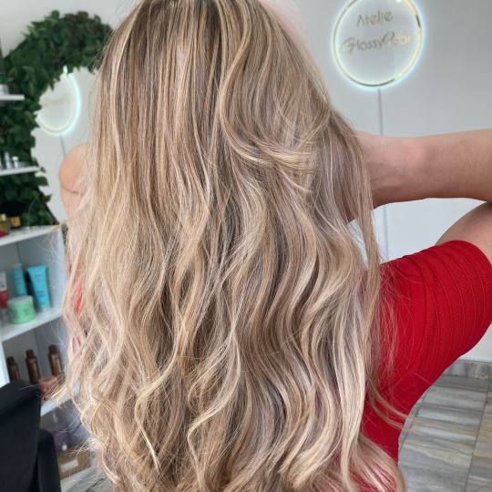 Atelje Glossy Hair #beograd Pramenovi Pramenovi na foliju - duga kosa