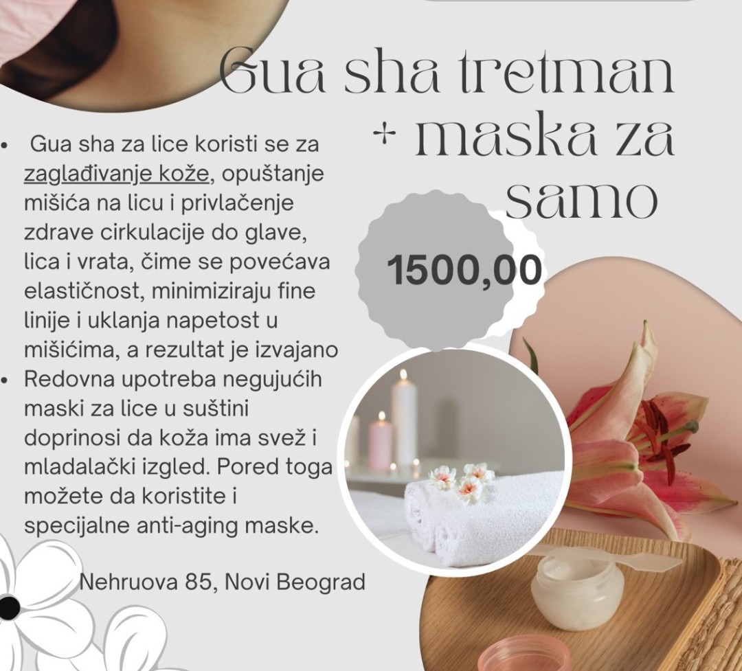 MS Beauty Centar #beograd Tretman lica Gua sha tretman lica + maska za lice