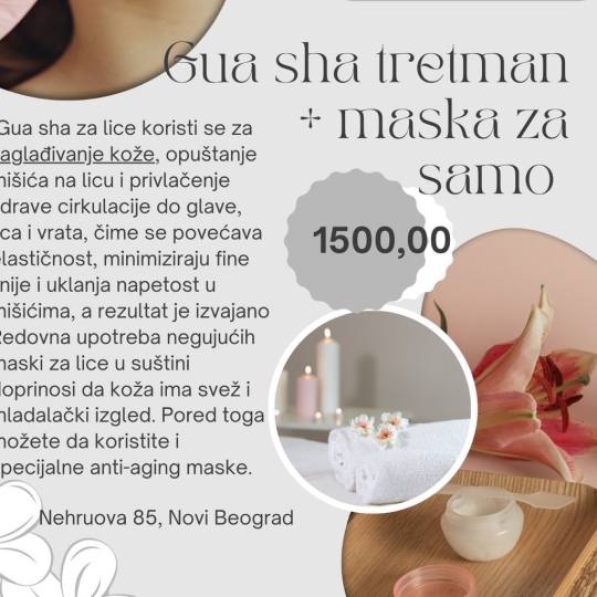 MS Beauty Centar #beograd Tretman lica Gua sha tretman lica + maska za lice