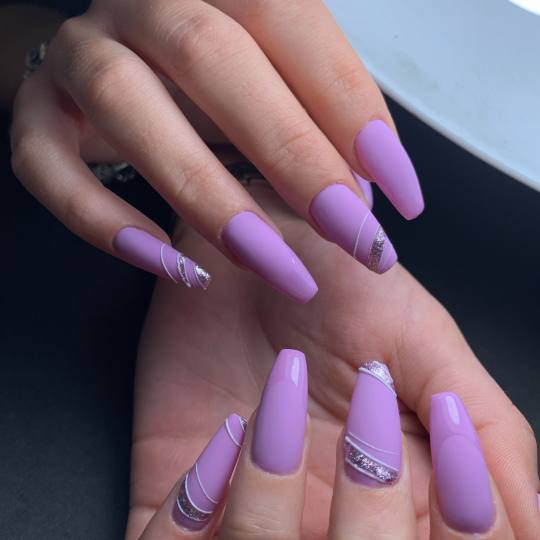 Serebro by Dinails #beograd Ojačavanje noktiju Ojačavanje prirodnih noktiju gelom - L dužina