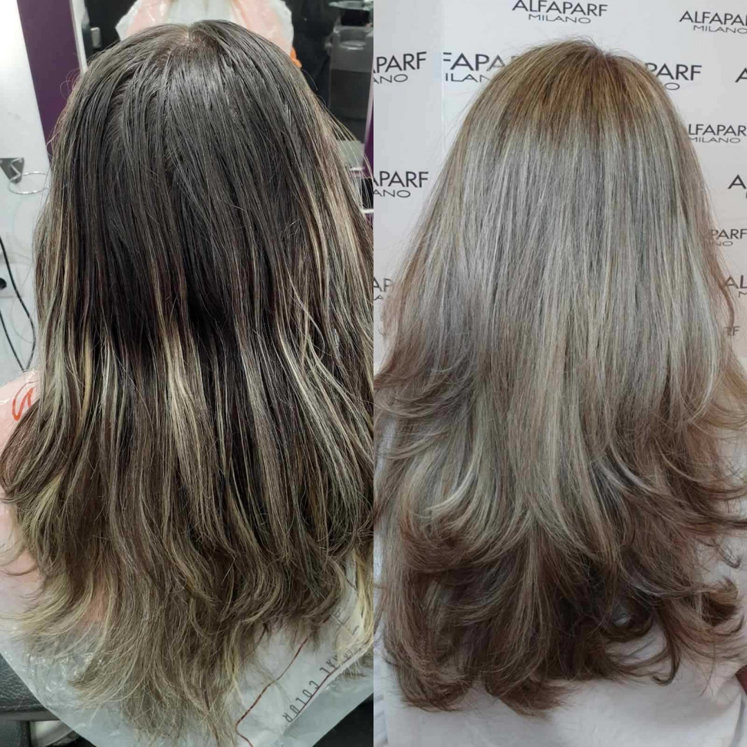 Pramenovi na foliju - ekstra duga kosa - Alfaparf Studio Ada Mall, Beograd Pramenovi Frizerski saloni Pramenovi, Beograd, Banovo brdo