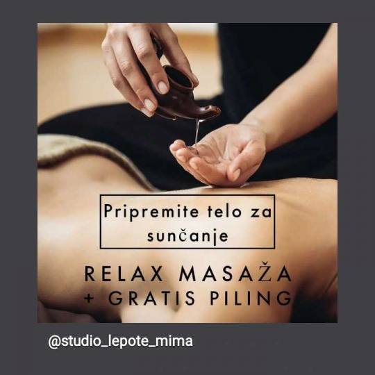 Studio Mima #beograd Relaks massza sa gratis pilinogom