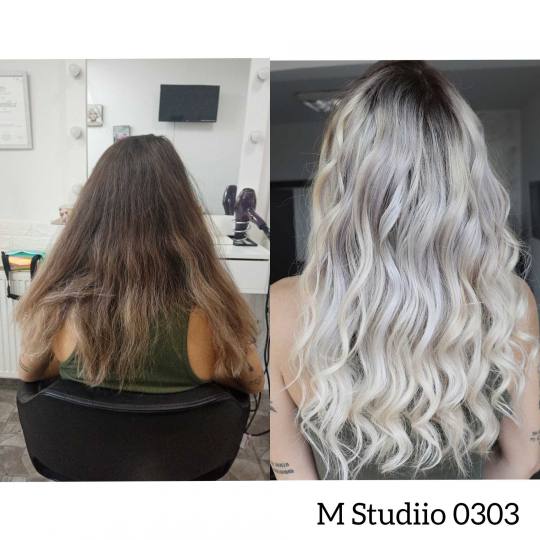 M Studio 0303 #novisad Ombre, sombre, balayage Balayage + preliv + feniranje + tretman kose - duga k