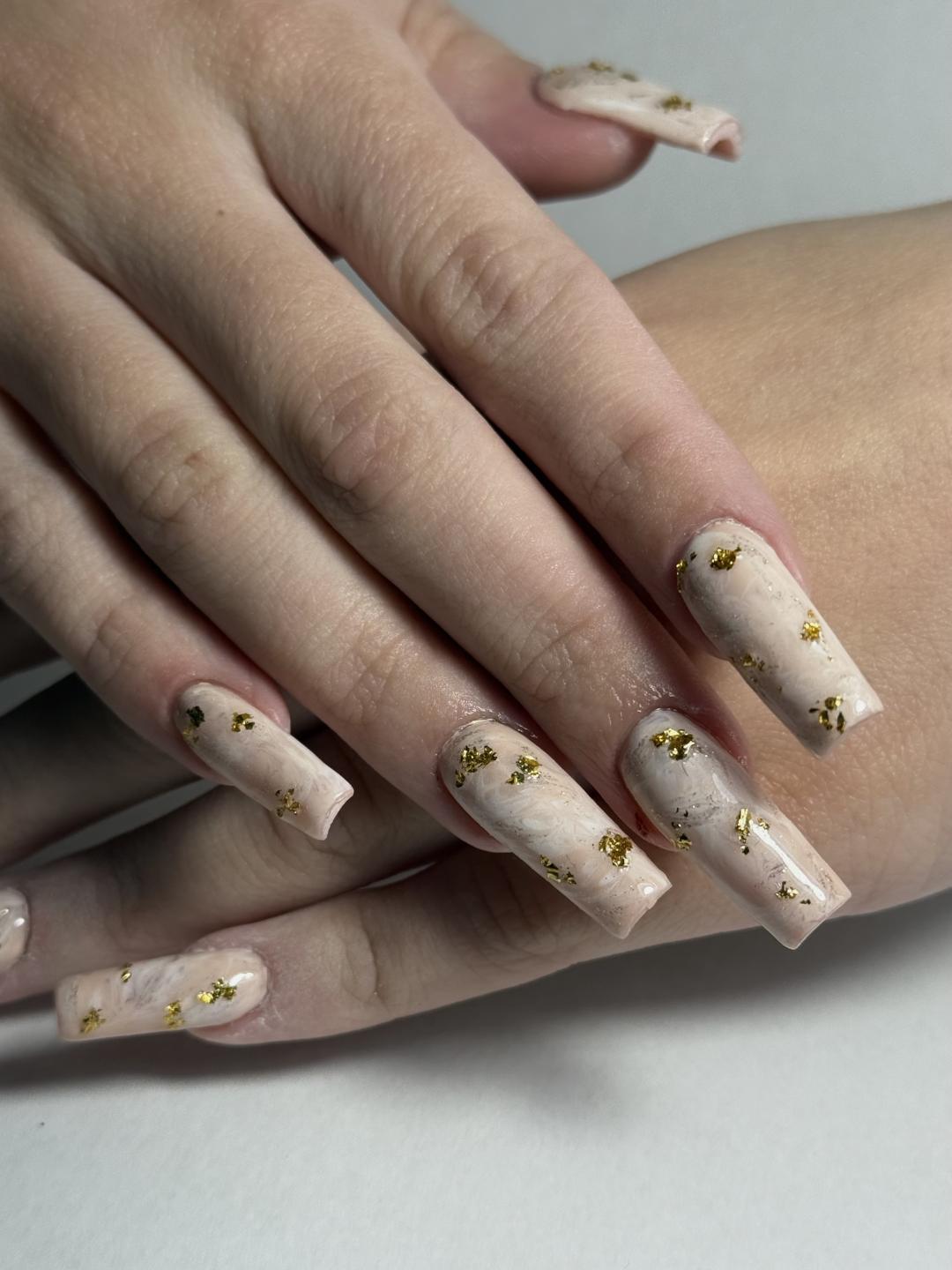 The Maya #beograd Izlivanje noktiju Izlivanje noktiju gelom + nail art - L dužina