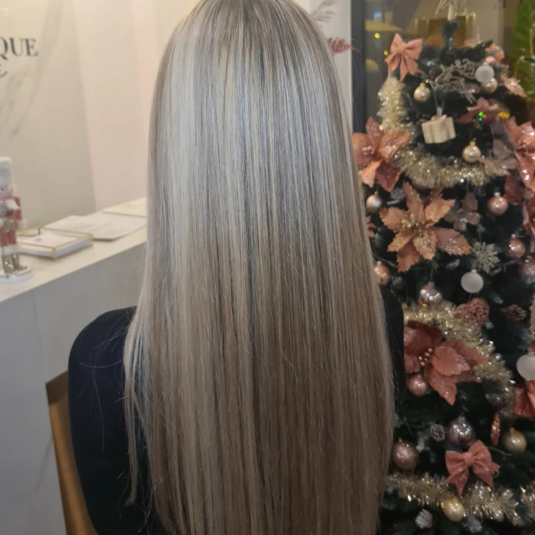 Esthetique Privé #beograd Pramenovi GOLDWELL Pramenovi + preliv + feniranje - duga kosa