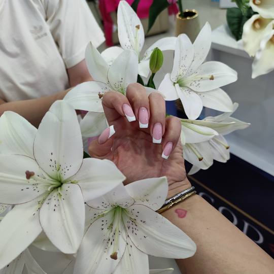 Voss Nails #beograd Manikir Russian manicure with gel polish Nail extensions using acrylic material