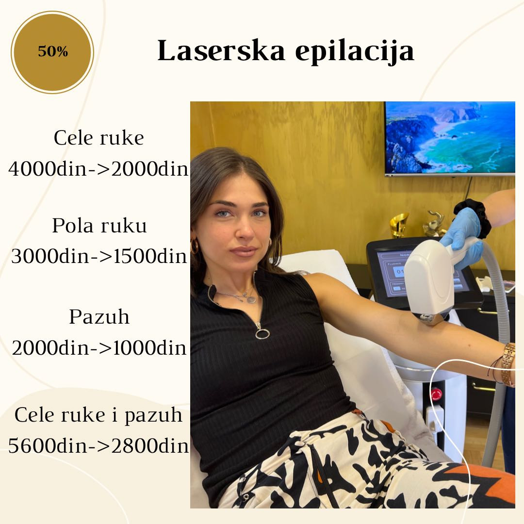 D&D Beauty Center #beograd Laserska epilacija Laserska epilacija celih ruku - za dame