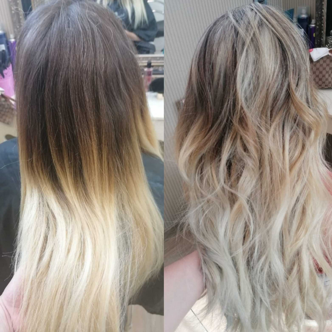Bibi beauty centar #beograd Pramenovi Pramenovi na foliju u 1 / 2 boje / blanšem + olaplex+ preliv - duga kosa
