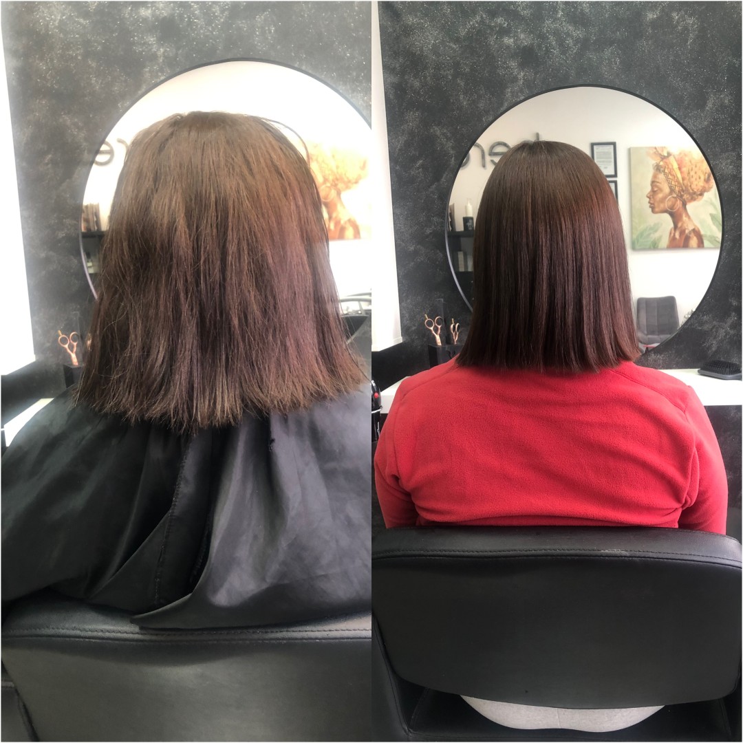 Berenisa #beograd Keratinski tretmani Keratinsko ispravljanje kose - kosa srednje dužine