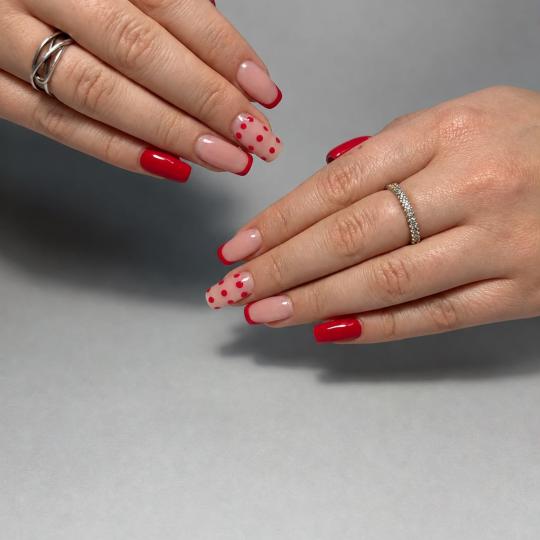 Shishi beauty studio #beograd Ojačavanje noktiju Ojačavanje prirodnih noktiju gelom L dužina + sp