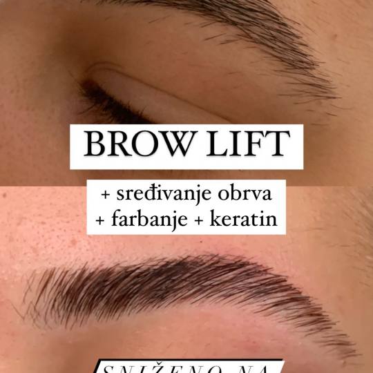 Mesto za dame #beograd Obrve Brow lift je tretman hemijskog podizanja prirodnih obrva kojim se posti