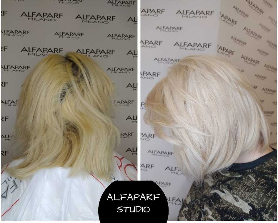 Alfaparf Studio #beograd Blajhanje kose Blajhanje - kosa srednje dužine