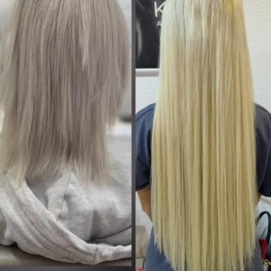 Beauty style hair J&D #novisad Nadogradnja kose Nadogradnja kose keratinom - po pramenu (naša kosa 
