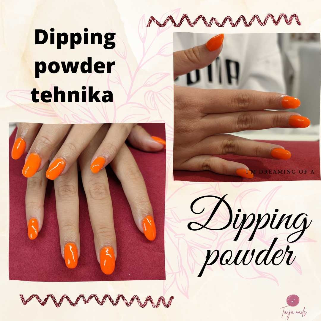 Tanja #beograd Izlivanje noktiju Ojačavanje prirodnih noktiju Dipping powder - kratki nokti