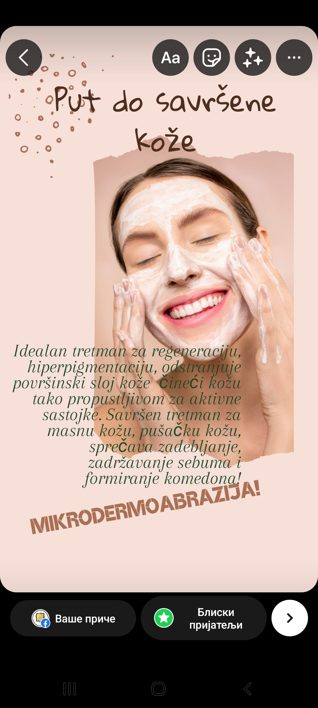 Viva Derm #beograd Tretman lica Mikrodermoabrazija - lice + vrat