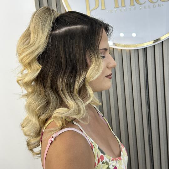 Princess beauty #nis Pletenice, kike, punđe Svečana frizura lokne - kosa srednje dužine