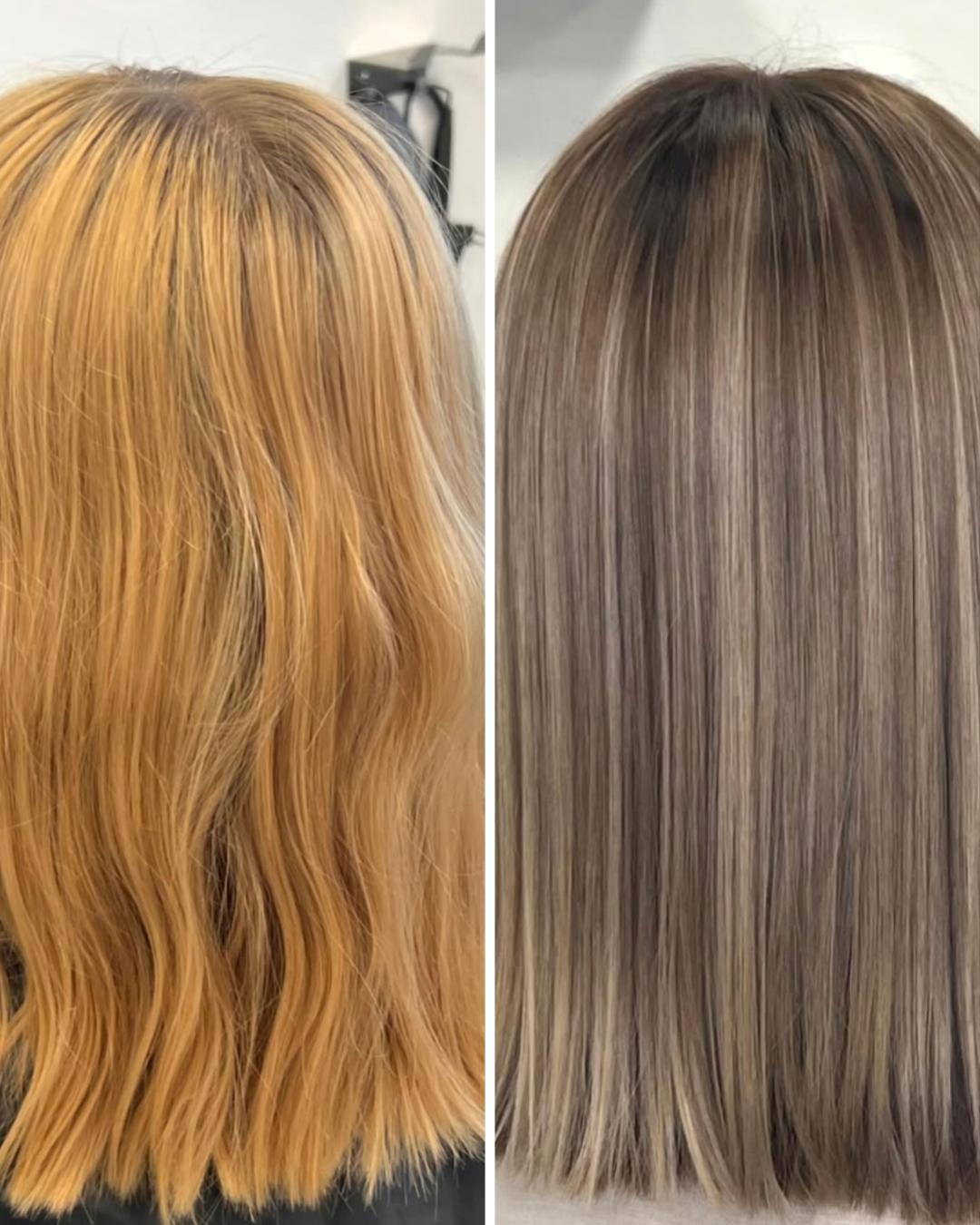 Kotenkova Studio & Education #beograd Pramenovi Blond tehnike cele dužine - kosa srednje dužine