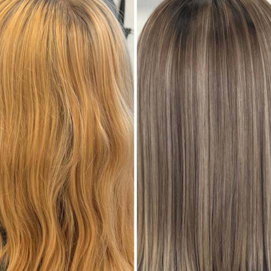 Kotenkova Studio & Education #beograd Pramenovi Blond tehnike cele dužine - kosa srednje dužine